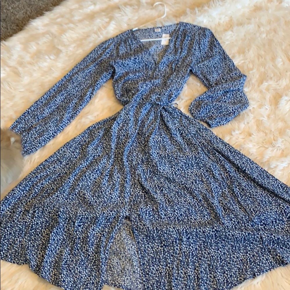 Gap wrap style with flower print midi dress